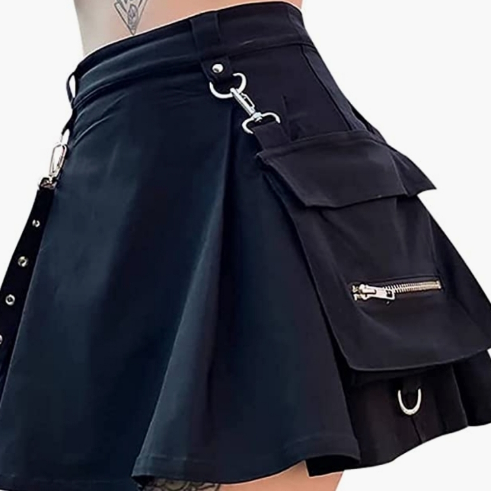 Goth Mini Skirt Kawaii Aesthetic - Picture 2 of 11